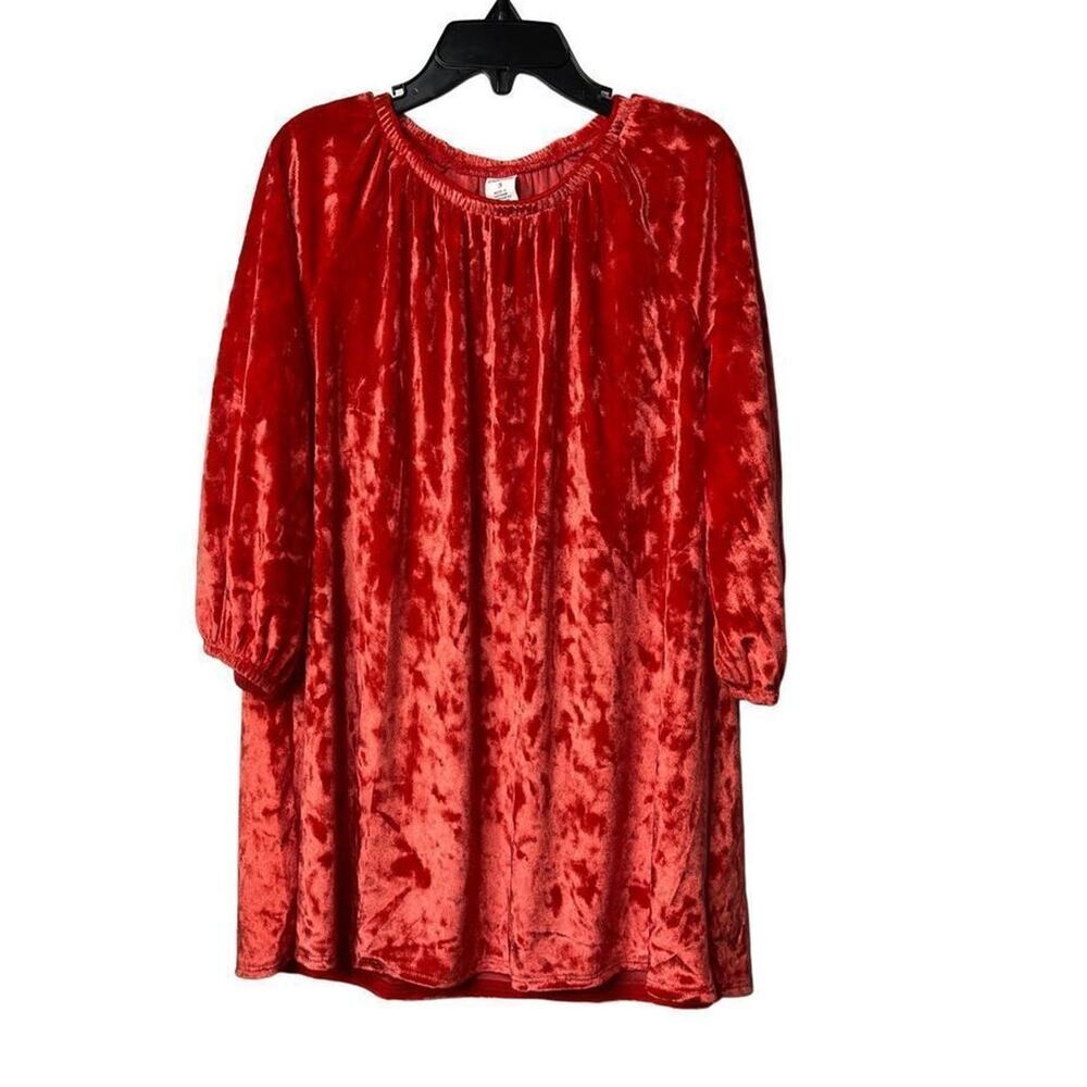 Harper‎ Canyon Girls Red Chinoise Velvet Dress Size 3
